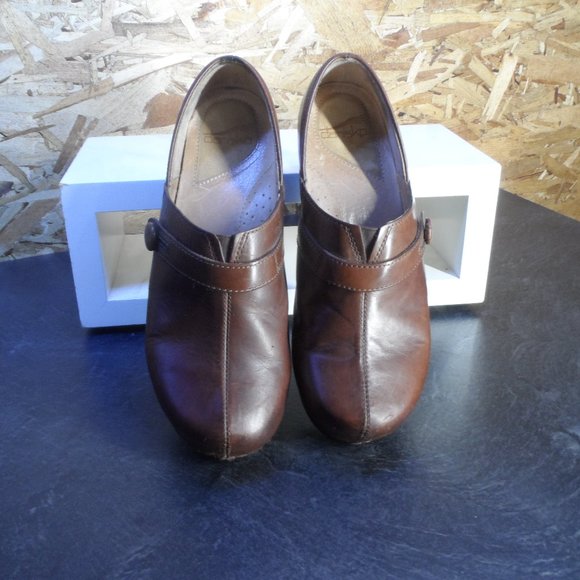 DANSKO Brown Leather Solstice PRO Work CLOGS Comfort SHOES - Size 39 - Picture 4 of 6